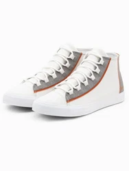 OMBRE Herrenturnschuhe Sneaker Grau/Hellgrau/Rot