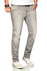 Alessandro Salvarini Straight Jeans ASAngelo Khaki/Beige/Grau/Hellgrau/Braun