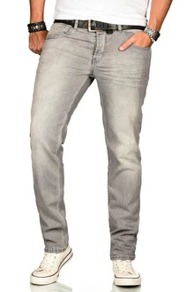 Alessandro Salvarini Straight Jeans ASAngelo Khaki/Beige/Grau/Hellgrau/Braun