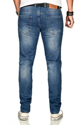 Alessandro Salvarini Straight Jeans ASAngelo Blau/Dunkelblau/Orange/Hellblau