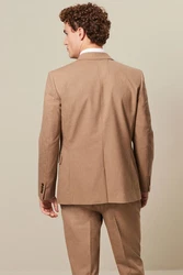 Next Baukastensakko Motion Flex Stretch Slim Fit Anzugsakko Braun/Beige/Khaki