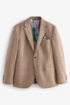 Next Baukastensakko Motion Flex Stretch Slim Fit Anzugsakko Braun/Beige/Khaki