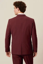 Next Baukastensakko Motion Flex Stretch Slim Fit Anzugsakko Dunkelrot/Bordeaux/Rot
