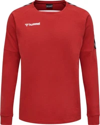 hummel Rundhalspullover Authentic Training Sweatshirt F5001 Rot/Dunkelrot