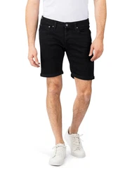 JACK & JONES Jeans Shorts Herren Regular Fit JJIRICK Black Denim