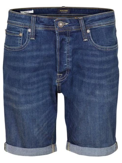JACK & JONES Jeans Shorts Herren Regular Fit JJIRICK Blau/Hellblau/Dunkelblau