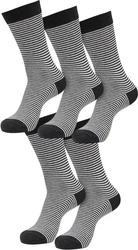 URBAN CLASSICS Fine Stripe Socks Schwarz/Dunkelgrau/Grau
