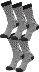 URBAN CLASSICS Fine Stripe Socks Schwarz/Dunkelgrau/Grau