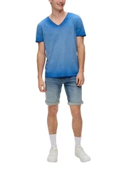 QS Cargoshorts Denim-Shorts Blau/Hellblau/Dunkelblau/Grau