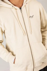 REELL Kapuzenpullover Staple Logo Zip Hoodie Beige/Khaki