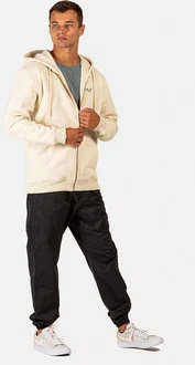 REELL Kapuzenpullover Staple Logo Zip Hoodie Beige/Khaki REELL Kapuzenpullover Staple Logo Zip Hoodie Beige/Khaki