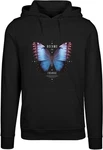 Mister Tee Kapuzenpullover Become The Change Butterfly Hoody Creme/Schwarz/Rot