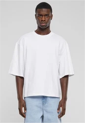 URBAN CLASSICS T-Shirt Organic Oversized Cropped Tee Weiß/Creme