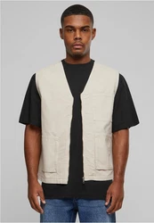 URBAN CLASSICS Sweatweste Organic Cotton Vest Khaki/Beige/Braun