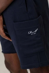 REELL Shorts Sweat Cargo Short Dunkelblau/Weiß/Blau/Grün