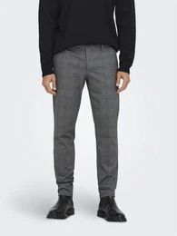 Chinohose Stoffhose Karierte Stretch Chino Trousers ONSMARK 6265 in Grau