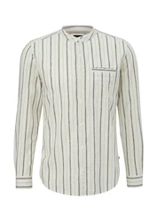 QS Hemd Beige/Khaki/Dunkelblau/Weiß/Creme/Gelb