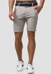 Indicode Herren Bryant Chino Shorts 4 Taschen Khaki/Beige/Grau