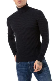 Strickpullover Red Bridge Herren Pullover Rollkragen Strickpullover