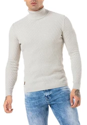 RedBridge Rollkragenpullover Gosport Gelb/Khaki/Grau/Beige