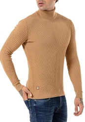 RedBridge Rollkragenpullover Gosport Braun/Beige