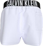 Calvin Klein Swimwear Badeshorts SHORT WB mit Logobund Weiß/Beige