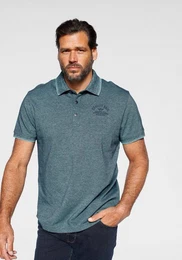 Poloshirt Kurzarm, mit Polokragen, mit Print-Applikationen, aus Piqu-Stoff