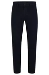 BOSS ORANGE Chinohose Chino_tapered mit BOSS Schriftzug Dunkelblau