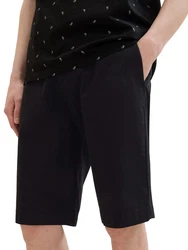 TOM TAILOR Denim Cargoshorts Four-Pocket-Style Schwarz/Grün