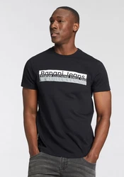 Bruno Banani T-Shirt mit Frontprint Schwarz/Rot/Gelb/Dunkelgrau
