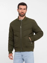 Bomberjacke Gesteppte Herren-Bomberjacke mit Metallreiverschlssen