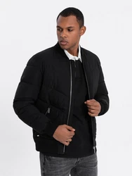 OMBRE Bomberjacke mit Metallreißverschlüssen Schwarz