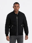 OMBRE Bomberjacke mit Metallreißverschlüssen Schwarz
