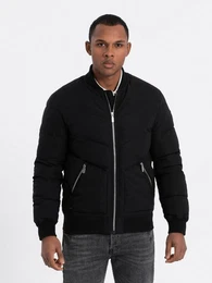 Bomberjacke Gesteppte Herren-Bomberjacke mit Metallreiverschlssen