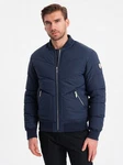 OMBRE Bomberjacke mit Metallreißverschlüssen Dunkelblau