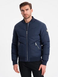 Bomberjacke Gesteppte Herren-Bomberjacke mit Metallreiverschlssen