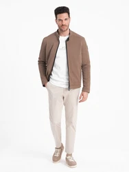 OMBRE Bikerjacke Beige/Braun/Khaki/Grau