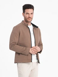 Bikerjacke BIKER-Jacke fr Herren aus strukturiertem Stoff