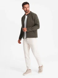 OMBRE Bikerjacke Khaki/Dunkelgrün/Grau/Braun