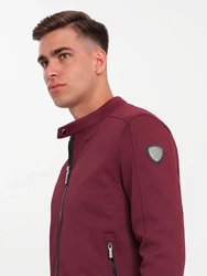 OMBRE Bikerjacke Dunkelrot/Bordeaux/Rot