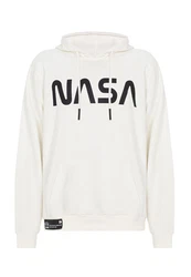 RedBridge Herren Kapuzenpullover Hoodie NASA Weiß/Dunkelblau/Beige