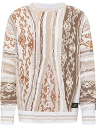 Carlo Colucci Pullover di Cicco Schwarz/Weiß/Hellblau/Orange