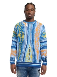 Carlo Colucci Pullover di Cicco Schwarz/Hellblau/Orange/Gelb/Blau