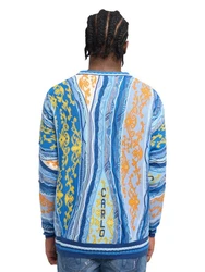 Carlo Colucci Pullover di Cicco Schwarz/Hellblau/Orange/Gelb/Blau