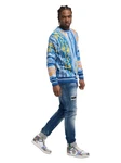 Carlo Colucci Pullover di Cicco Schwarz/Hellblau/Orange/Gelb/Blau