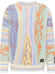 Carlo Colucci Pullover di Cicco Schwarz/Grau/Gelb/Creme/Weiß/Mischfarben