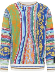 Carlo Colucci Pullover di Cicco Orange/Mischfarben/Creme/Hellblau/Grau/Gelb