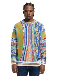 Carlo Colucci Pullover di Cicco Orange/Mischfarben/Creme/Hellblau/Grau/Gelb