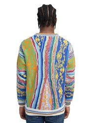 Carlo Colucci Pullover di Cicco Orange/Mischfarben/Creme/Hellblau/Grau/Gelb