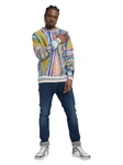 Carlo Colucci Pullover di Cicco Orange/Mischfarben/Creme/Hellblau/Grau/Gelb
